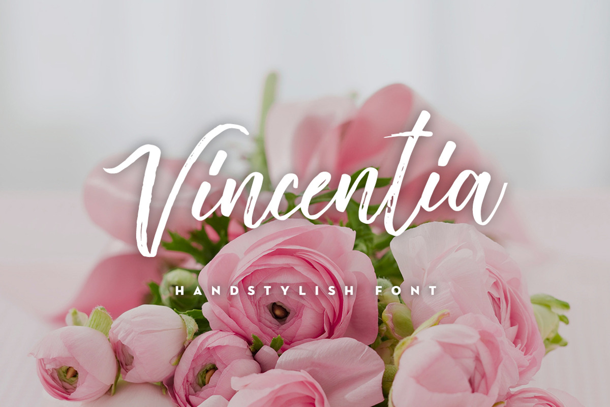 Vincentia Handstylish Font, a Script Font by Alif Devan R. (Photo 1 of 6)