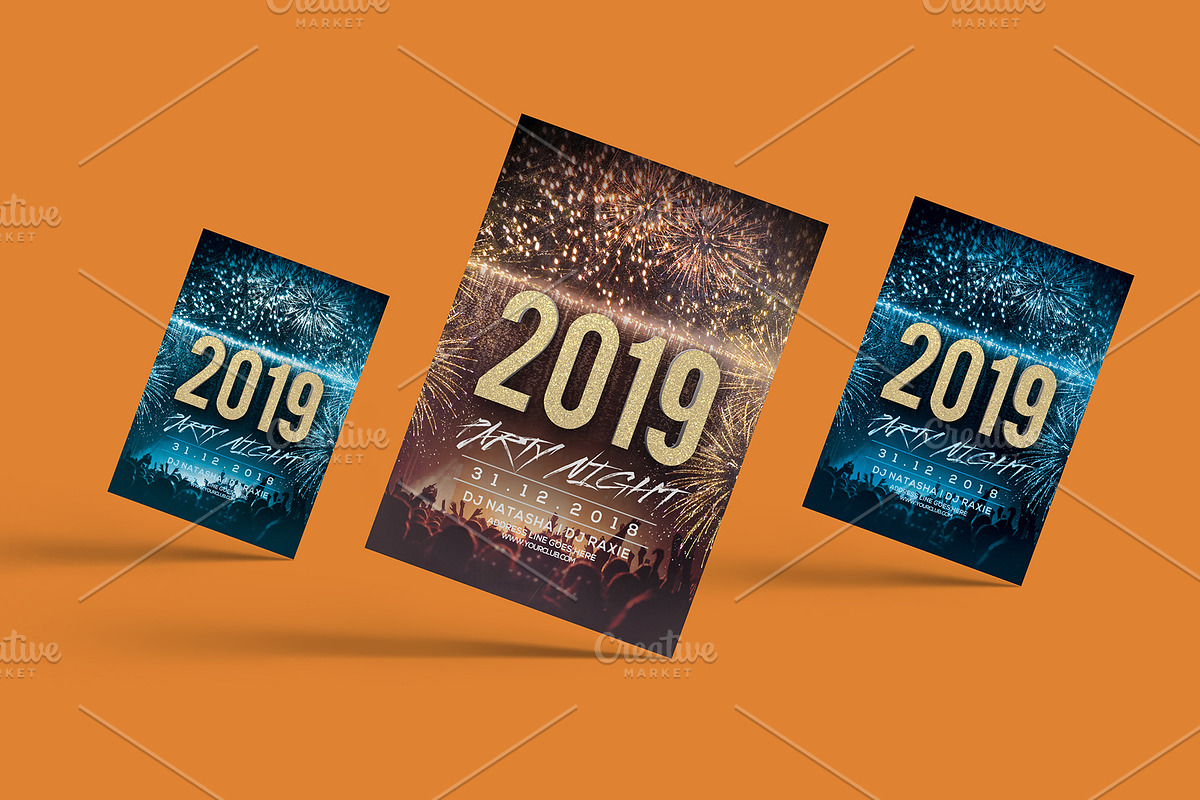 New Year Party Flyer, a Flyer Template by Flyer Arts (Photo 2 of 4)