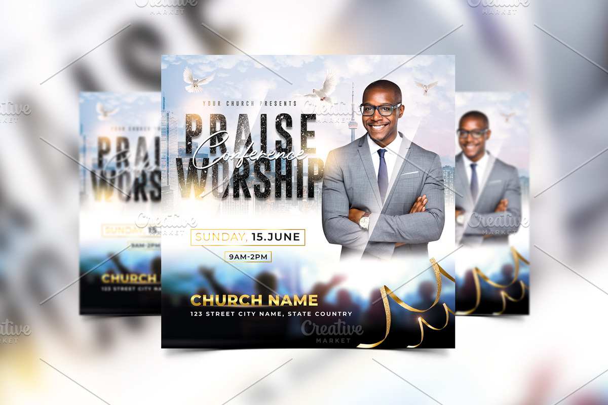 20 Church Flyers Bundle, a Flyer Template by StarPixles11 (Photo 4 of 15)