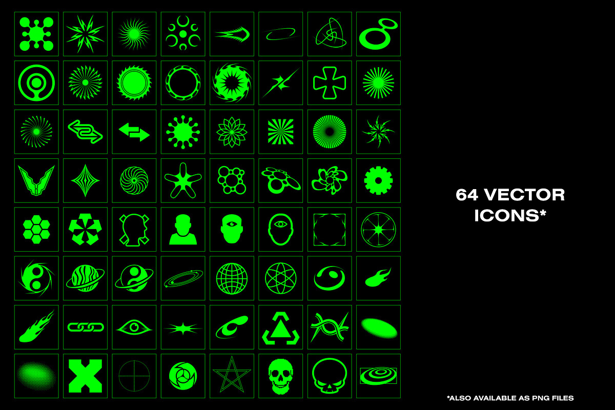 Rave Flyer Essentials, a Texture Graphic by Dreadlabs (Photo 2 of 7)