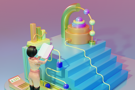 Abstract Kinetic Art 3D business, a Scene 3D Model by marwa_elgendy