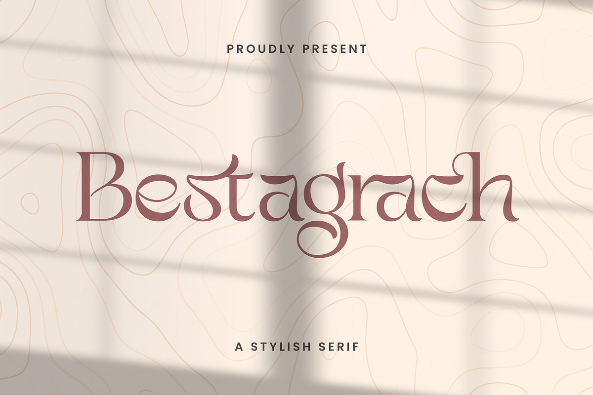 Bestagrach - Unique Ligatures Serif, a Serif Font by Mokatype Studio (Photo 1 of 10)
