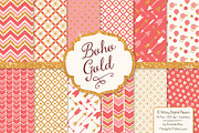 Coral Bohemian Glitter Patterns, a Pattern Graphic by Amanda Ilkov (Thumbnail 1 of 3)