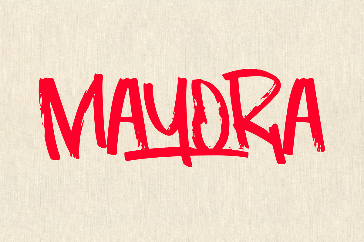 MAYORA Rough Brush Font, a Handwritten Font by NTC Graphic (Photo 1 of 8)