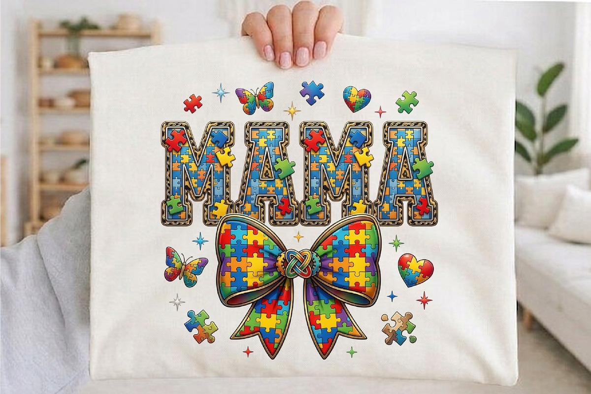 Coquette Autism Mama PNG, Autism Mam, an Illustration by designcity5 (Photo 4 of 4)