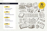 Literature Doodle Clipart Set, an Education Illustration by insemar (Thumbnail 2 of 4)