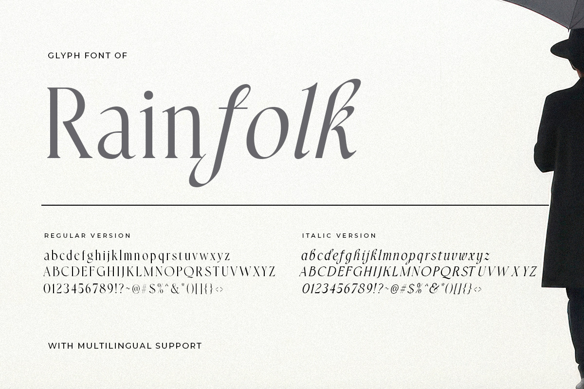 Rainfolk - Classic Minimalist Serif, a Serif Font by Sarid Ezra (Photo 9 of 10)