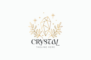 Mystical Crystal Quartz Gem Logo, a Branding & Logo Template by Signatoro