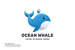 Ocean Whale Logo Design, a Branding & Logo Template by yuanesei