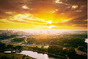 Minsk, Belarus. Top view, cityscape, an Architecture Photo by Our Amazing World