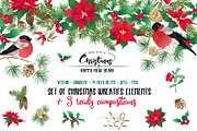 Christmas Wreath Elements Set, an Object Graphic by Elen-Lane (Thumbnail 1 of 6)