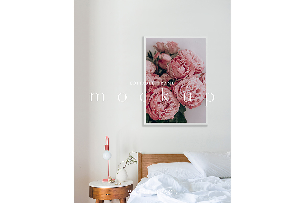 Bedroom Mockup Customisable Editable, a Print Template by The White Space Co. (Photo 4 of 8)
