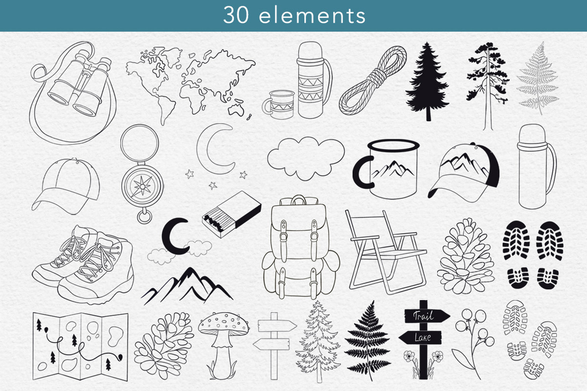 Hiking Adventure Collection, a Brush Add-On by Mari_Caliart (Photo 2 of 10)