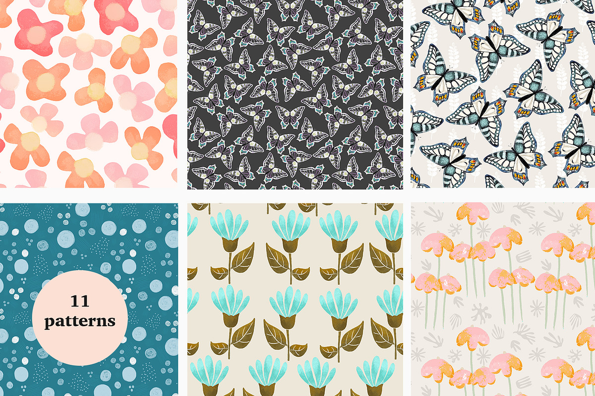 The Flower Market Collection, a Pattern Graphic by Bridgett Stahlman Design (Photo 5 of 10)