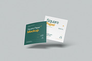 Square Paper Mockup, a Books & Magazine Mockup by Gatamotion (Thumbnail 2 of 5)