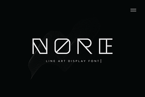 Nore Line Art Display Font