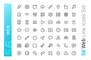 Web Line Icons Set, an Outline Icon by Voysla's Shop (Thumbnail 2 of 4)