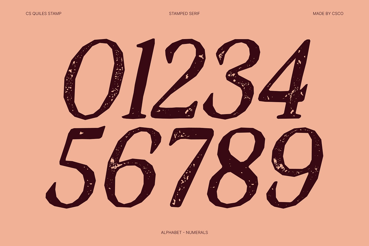 CS Quiles Stamp, a Serif Font by Craft Supply Co. (Photo 5 of 8)