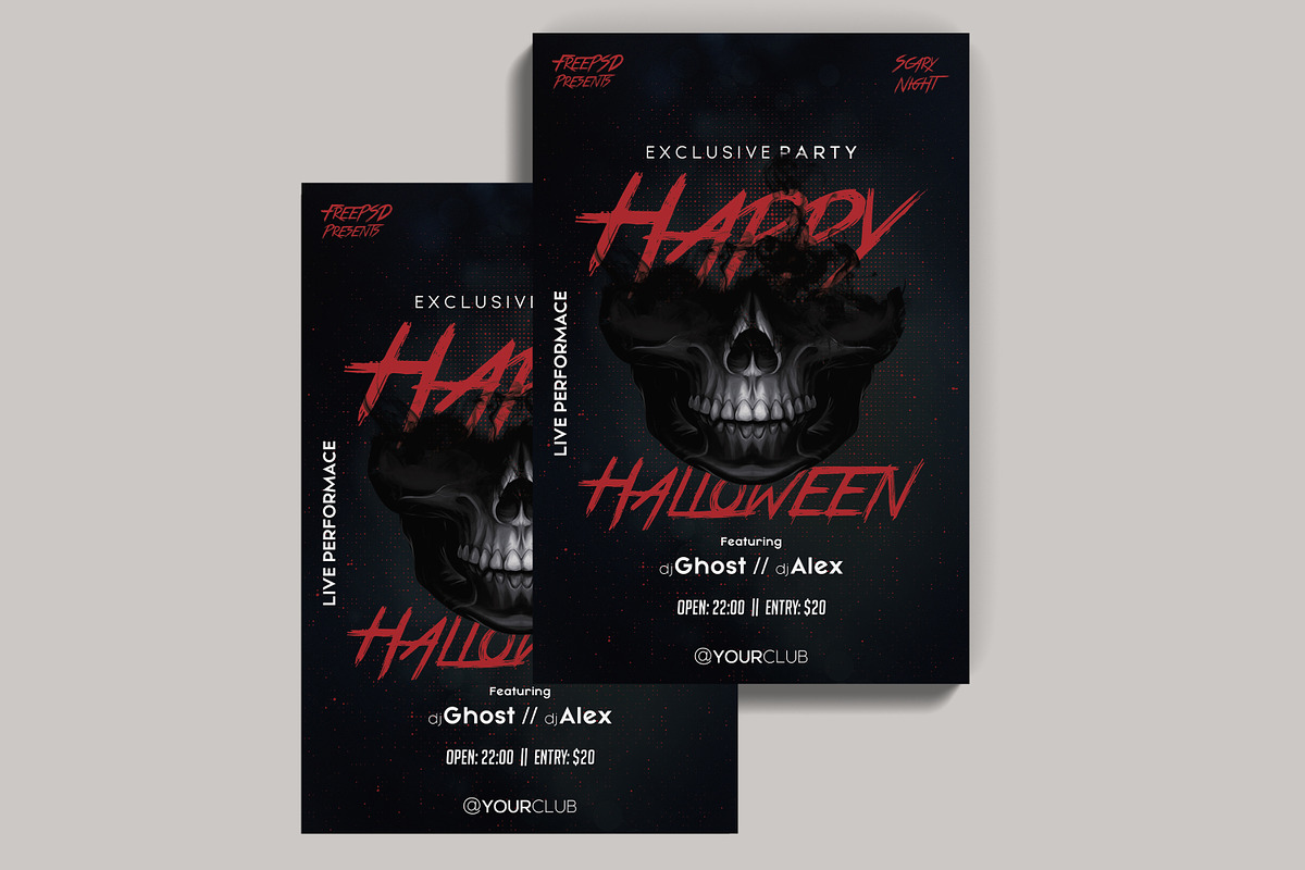 Happy Halloween PSD Flyer Template, a Flyer Template by Naim Selmani (Photo 3 of 3)