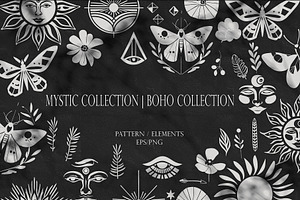 Boho Celestial Clipart – Witchy Line