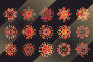 27 vintage rosettes, mandala