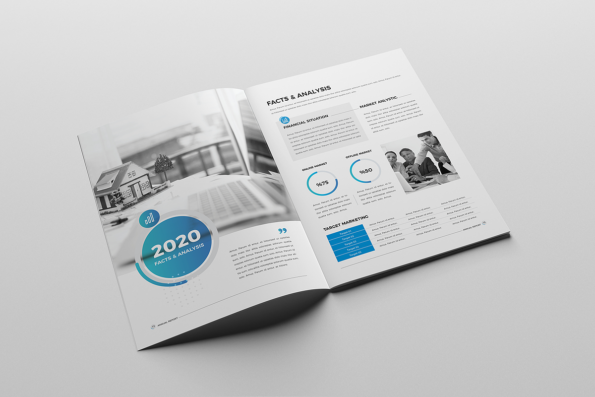 Annual Report 28 Pages, a Brochure Template by Template Zone (Photo 6 of 9)
