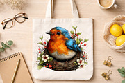 Spring Cute Baby Birds Clipart PNG, an Illustration by Canvas Craft (Thumbnail 5 of 7)