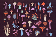 Grainy Surreal Mushrooms set, a Decorative Illustration by Paper Cherry (Thumbnail 3 of 12)