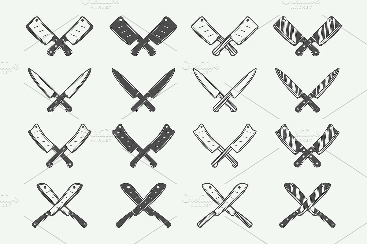 Vintage butchery emblems, a Branding & Logo Template by AkimD (Photo 12 of 15)