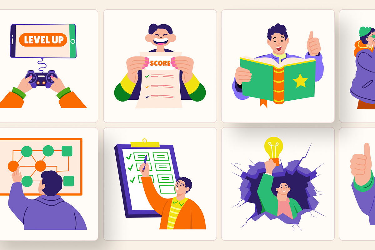 Animated Success Illustration Set, a Person Illustration by Brickclay (Photo 4 of 5)