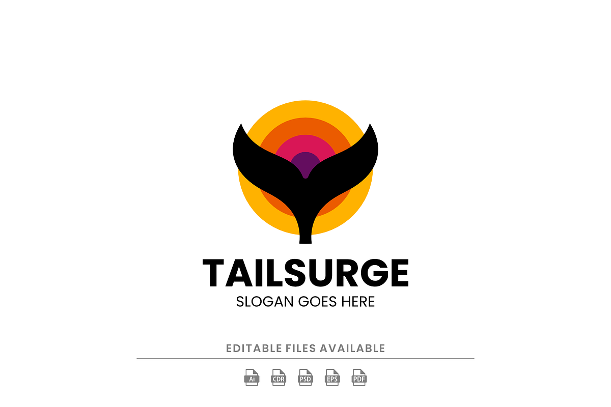 Modern Whale Tail Silhouette, a Branding & Logo Template by Artnivora.Std