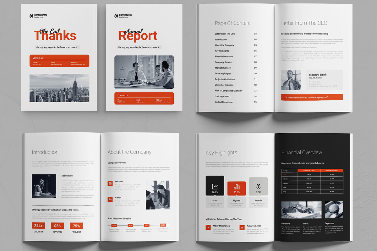 Annual Report Template for Business, a Brochure Template by MightyDesign (Photo 2 of 6)