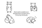 Cute Doodle Hamsters, an Illustration by Liz Pengilley Studio (Thumbnail 2 of 4)