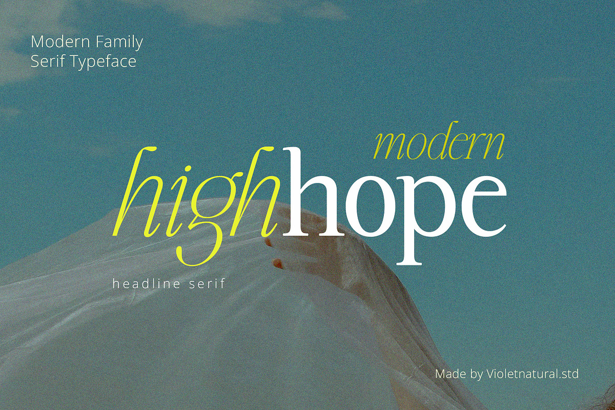 Highhope Serif, a Serif Font by Violet Natural (Photo 1 of 17)