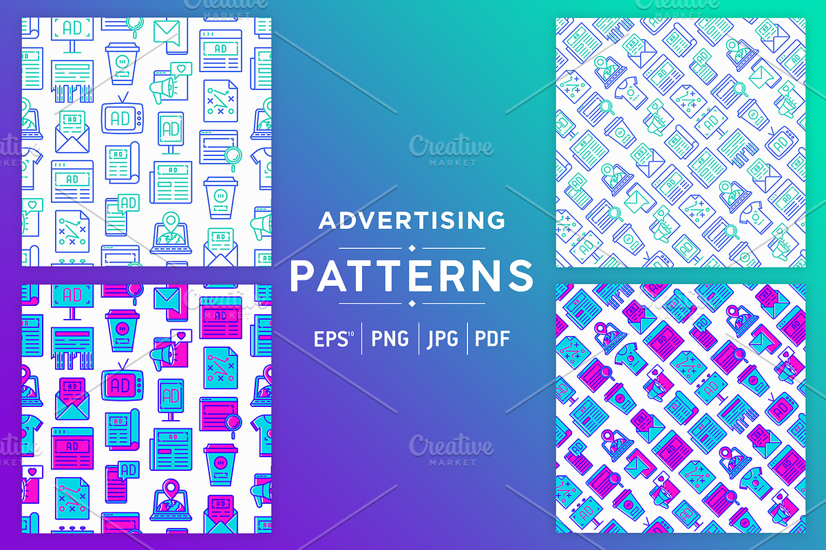 Advertising Patterns Collection, a Pattern Graphic by Alex Blogoodf (Photo 4 of 7)