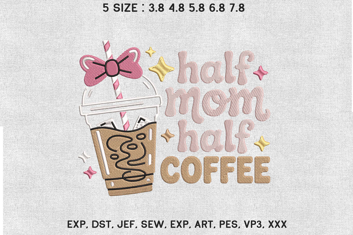 Half Mom Half CoffeeIce Latte Design, an Illustration by Moss Rose (Photo 1 of 3)