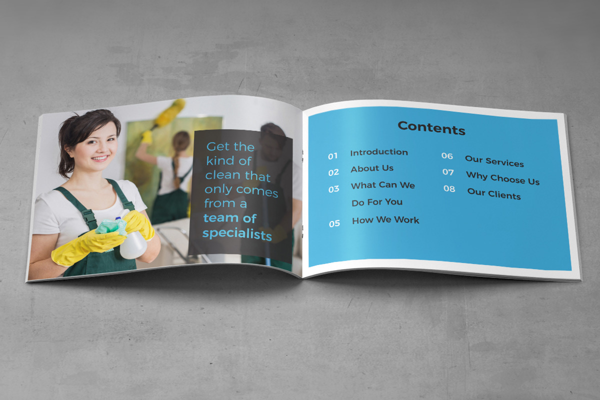 Cleaning Service Company Brochure A5, a Brochure Template by Rahardi Creative (Photo 3 of 9)