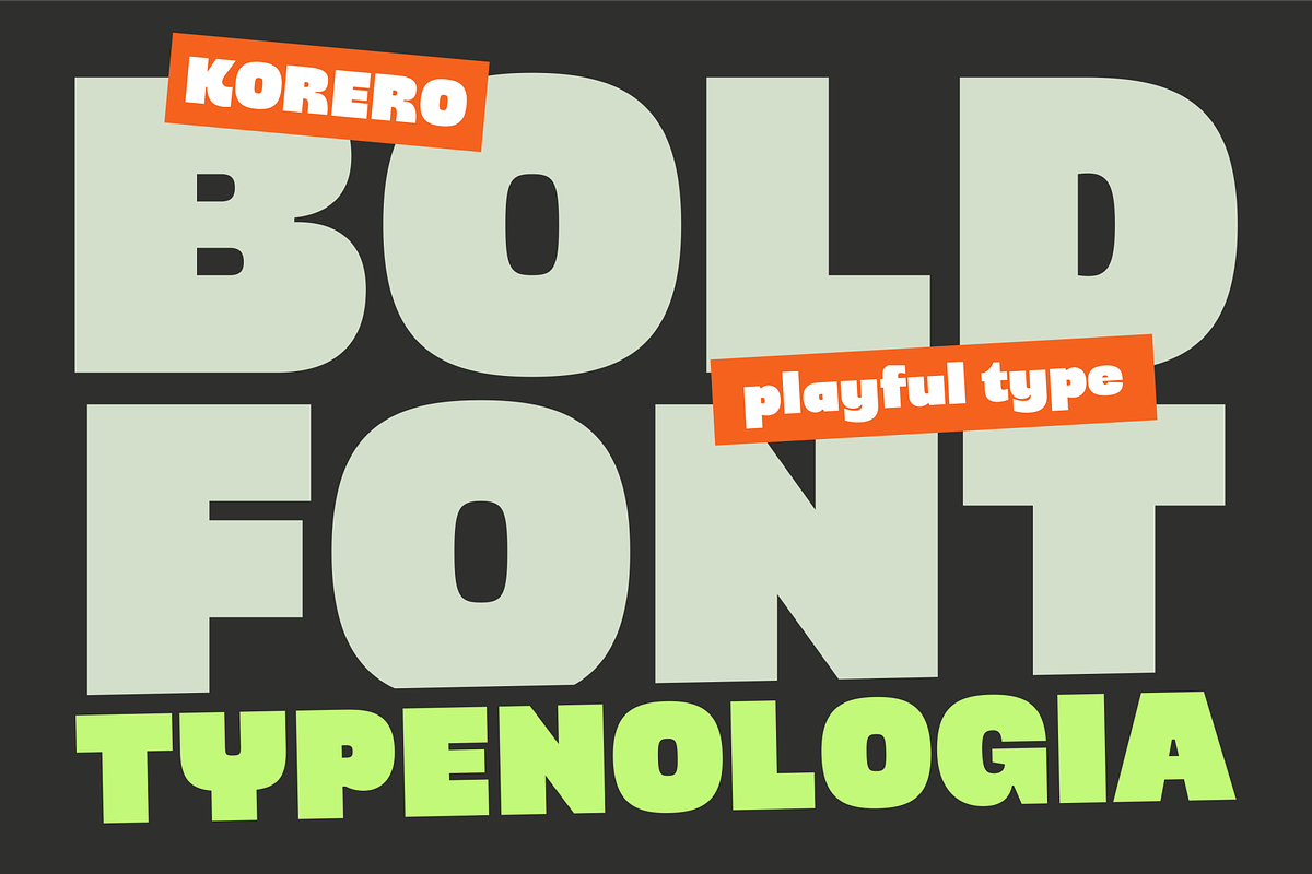 Korero HF Bold Display Font, a Sans Serif Font by 24Design Studios (Photo 2 of 11)