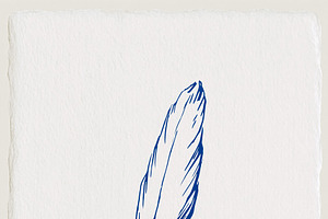 Quill pen writing a signature on textured paper, symbolizing cre, an Illustration by Studio ANNA