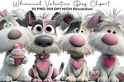 Whimsical Valentine Dog Clipart, an Illustration by Black Bird Studio (Thumbnail 1 of 6)