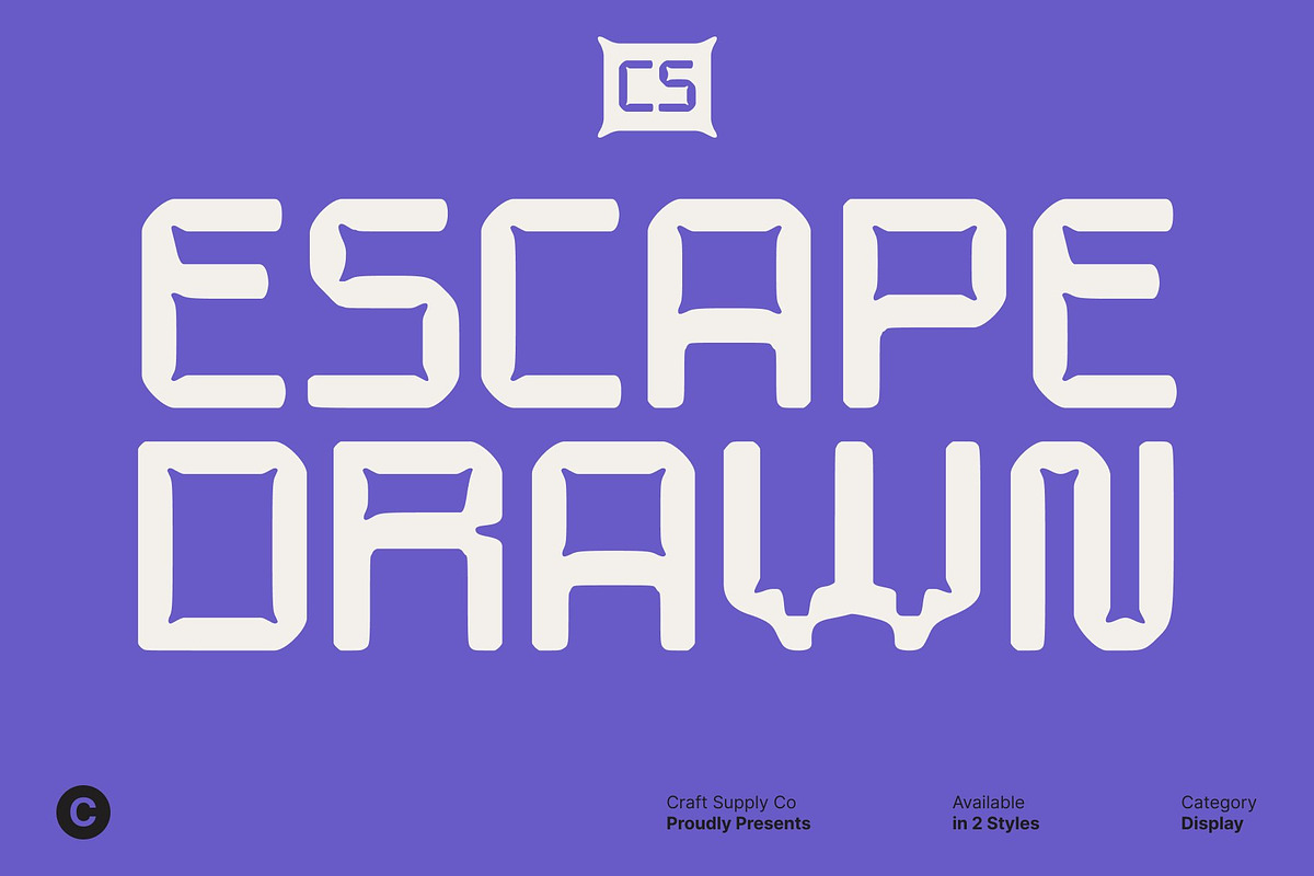 CS Escape Drawn, a Sans Serif Font by Craft Supply Co. (Photo 1 of 8)