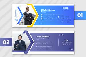 Modern Email Signature Template, a Templates & Theme by pixelcreatx