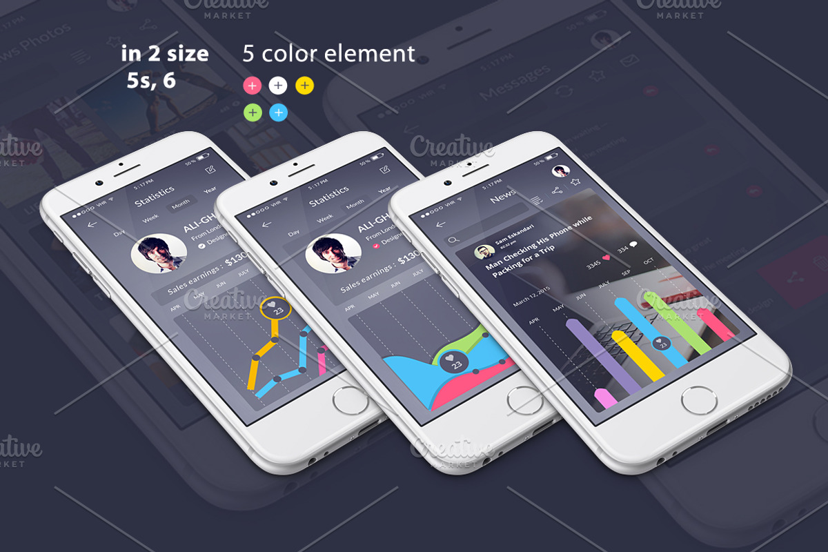 NEWS UI kit MOBILE, an UI Kit Template by Alireza Farzad (Photo 6 of 6)