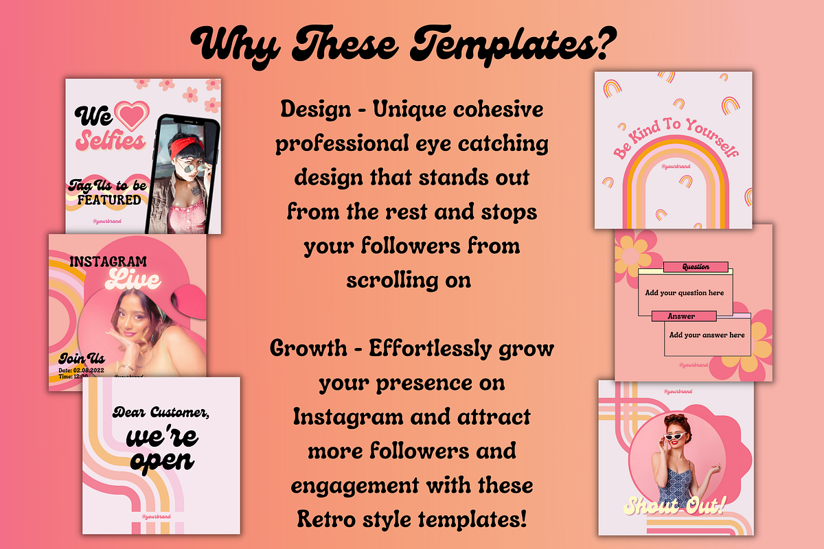 Bright Retro Style Social Media Kit, a Social Media Template by Faytemplates (Photo 6 of 9)