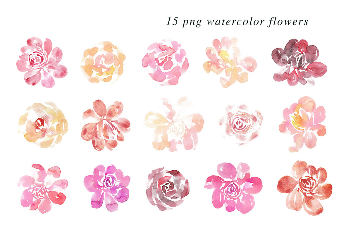 Imperial - 39 Watercolor Floral Set, an Illustration by Heartmade by Claudia (Photo 2 of 5)