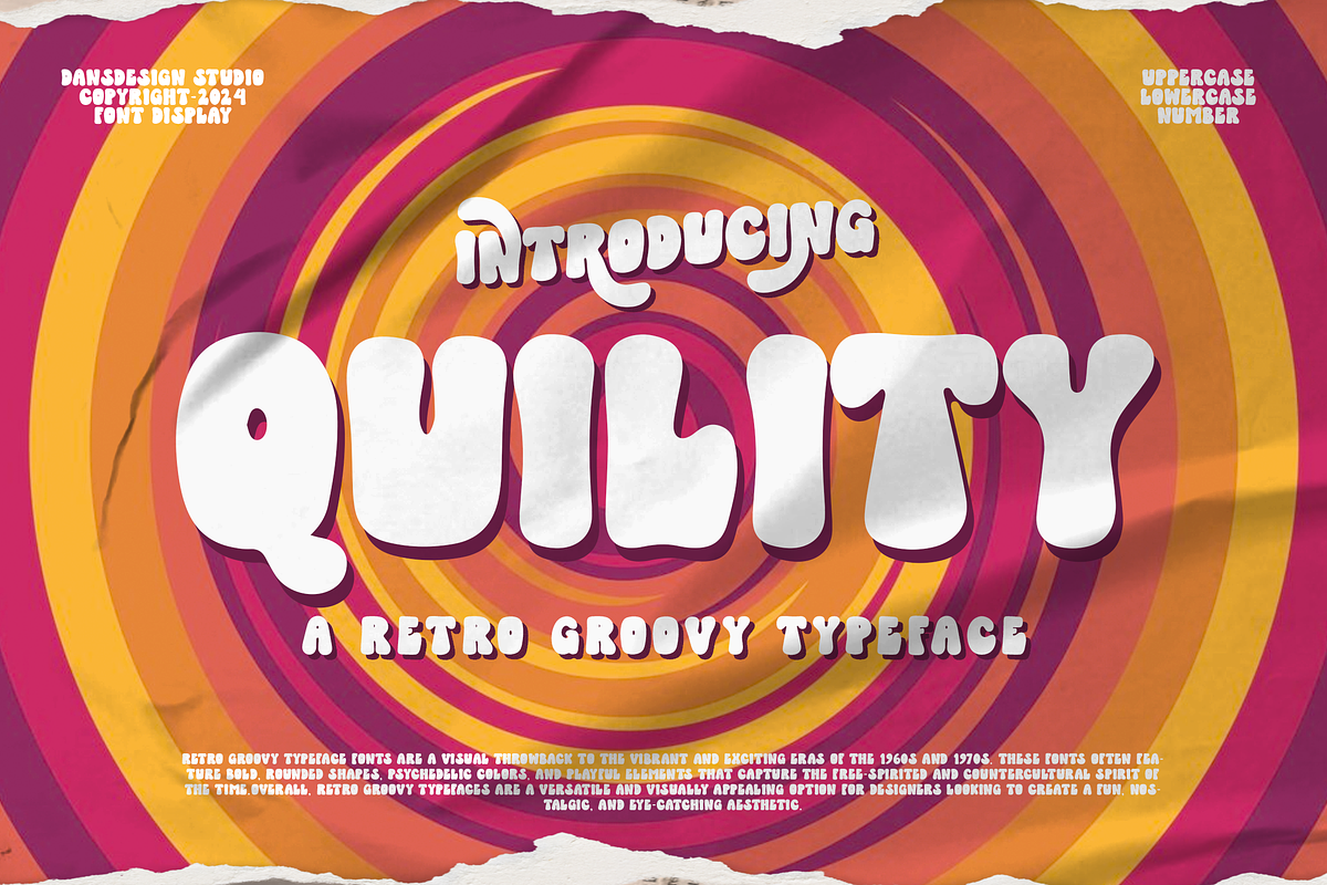 Qulity Bubble Groovy Graffiti Y2K Fo, a Symbol Font by dansdesign (Photo 1 of 7)