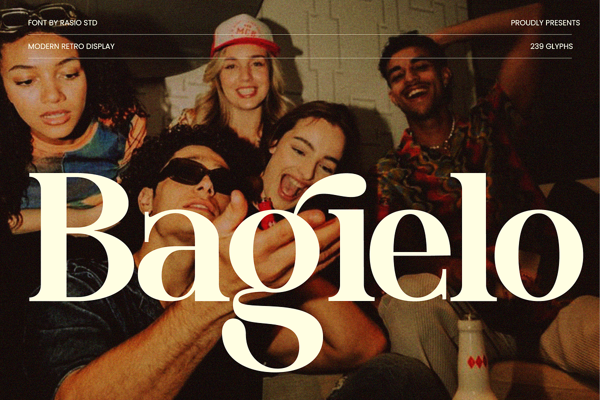 Bagielo Modern Retro Display Font, a Serif Font by Rasio Studio (Photo 3 of 10)