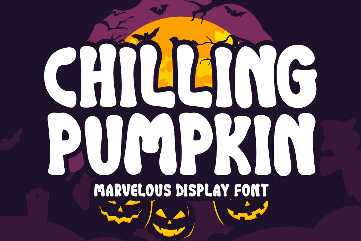 Chilling Pumpkin Typeface, a Handwritten Font by Seemly Fonts (Photo 1 of 5)
