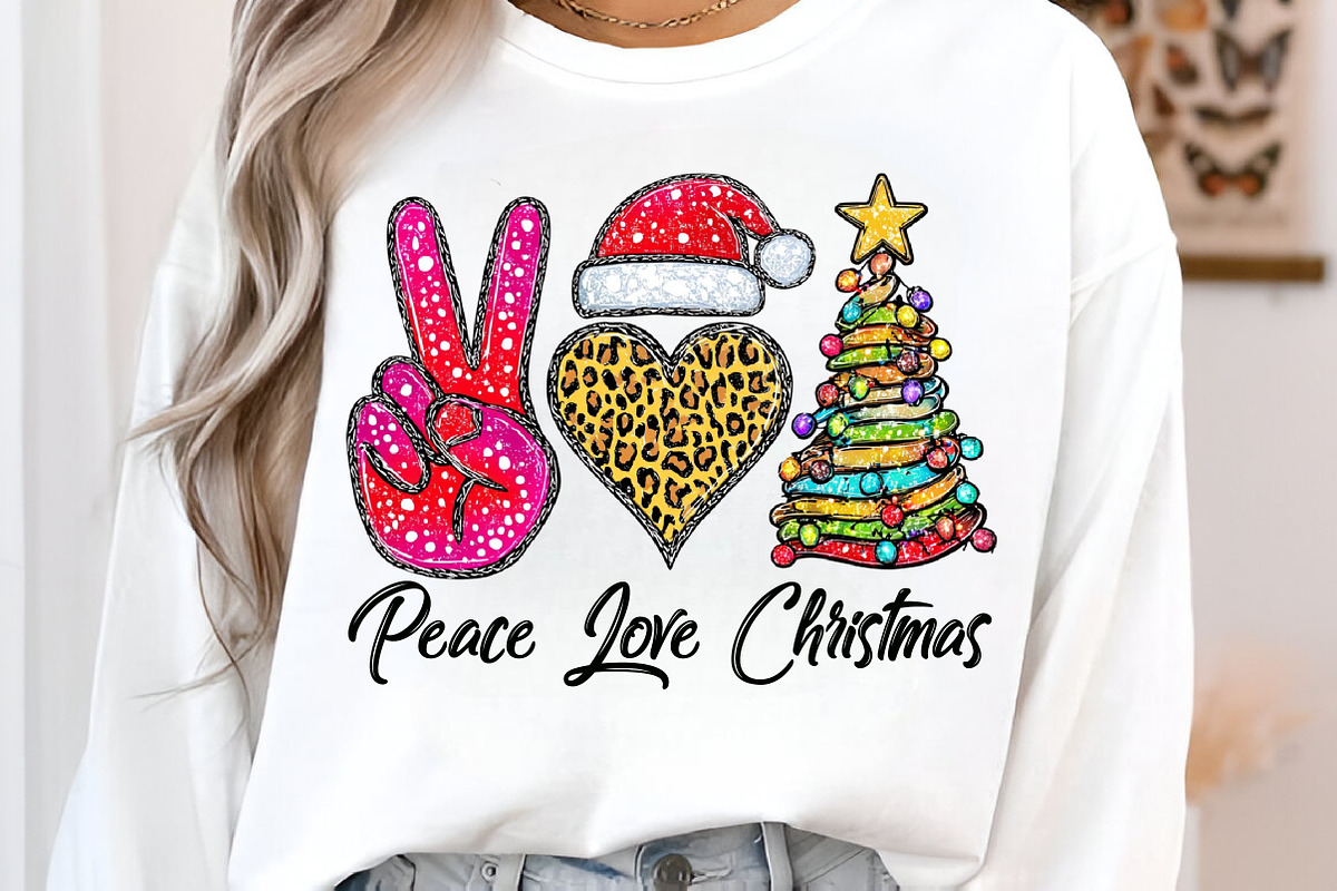 Peace Love Christmas Png, Christmas, an Illustration by Libby Wishes (Photo 5 of 6)