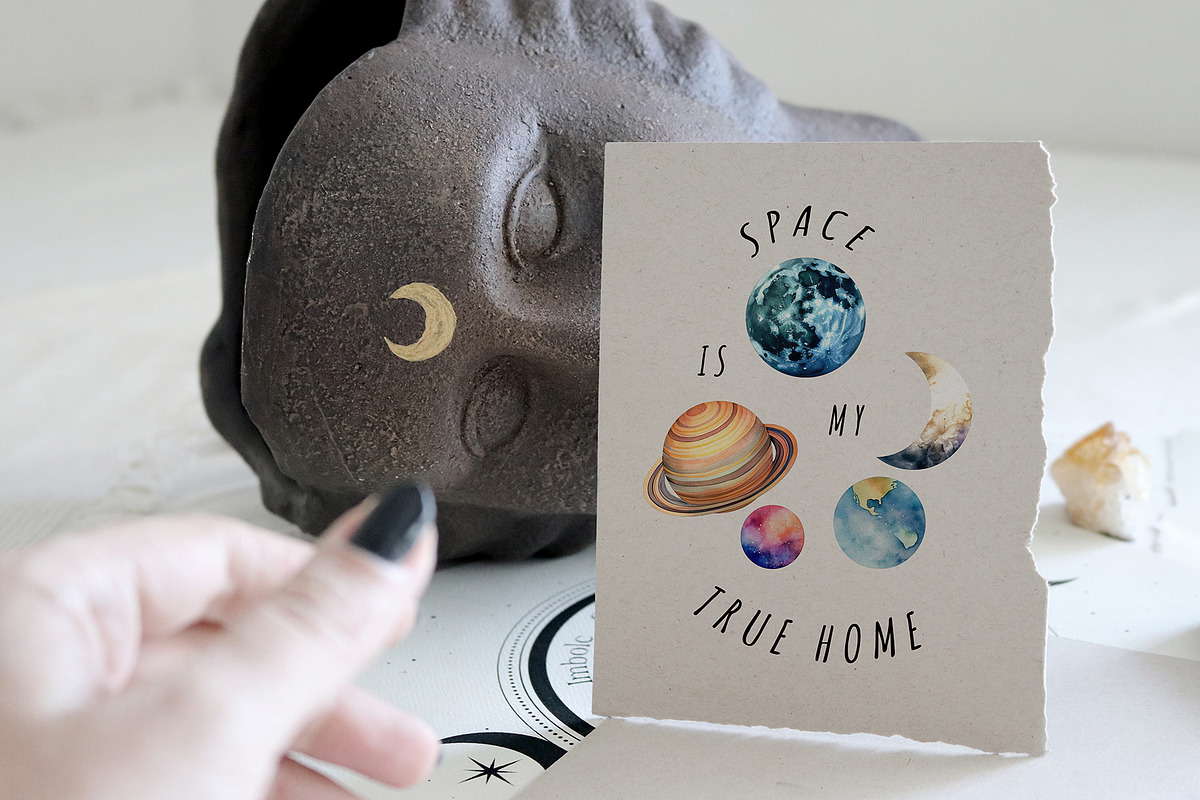 Watercolor Space Collection, an Object Illustration by Kaleriia (Photo 10 of 11)